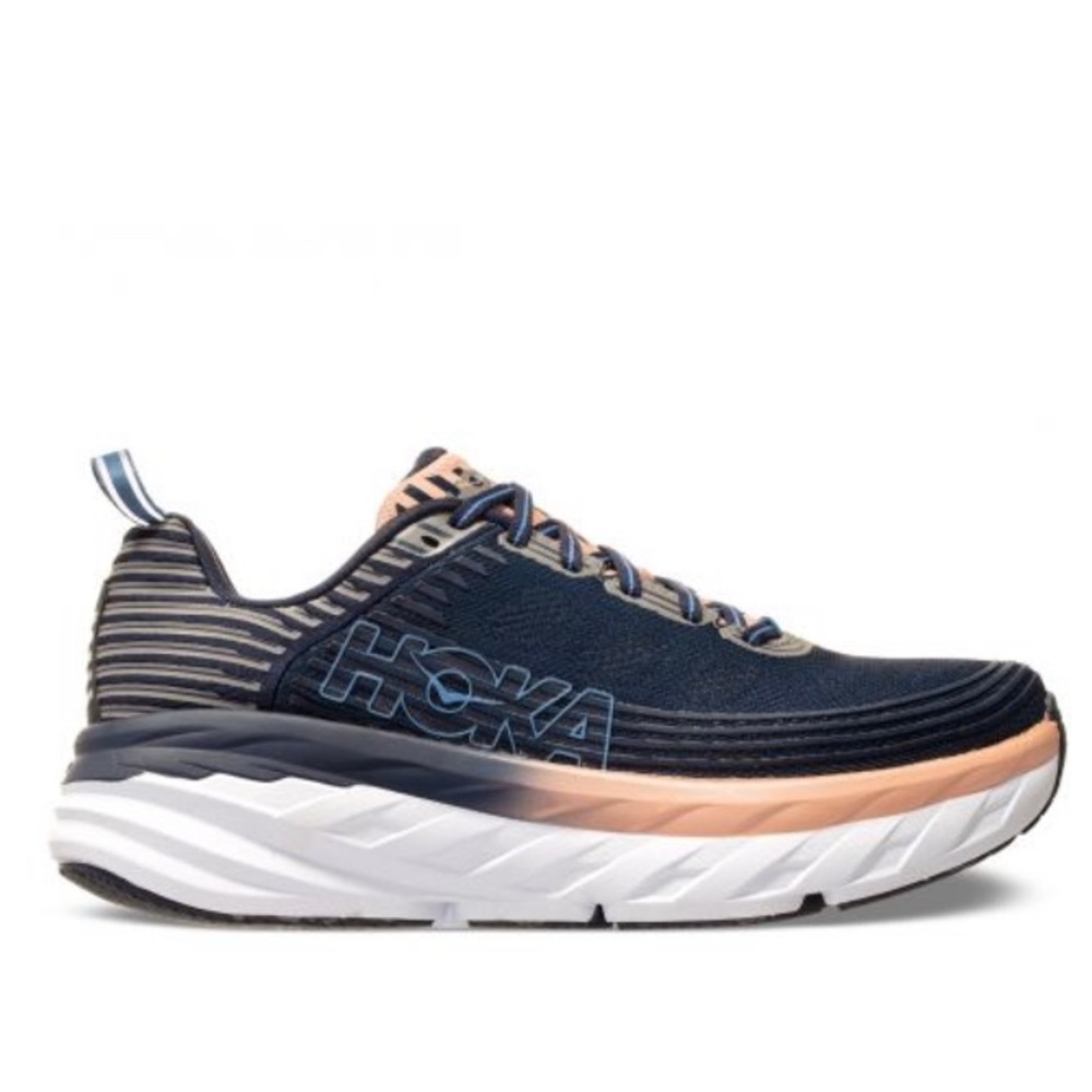 Hoka One One Bondi 6 Mood Indigo / Dusty Pink Running Shoes